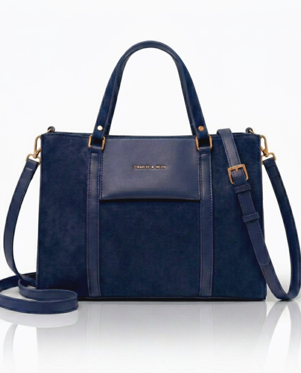 Blush Haven Tote - Navy