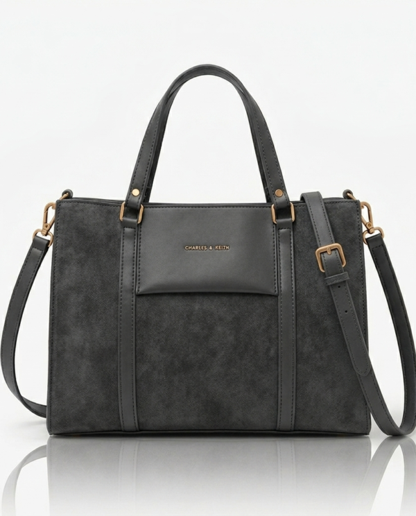 Blush Haven Tote - Charcoal